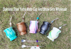 Stainless Steel Yerba Mate Cup And Straw Sets Wholesale